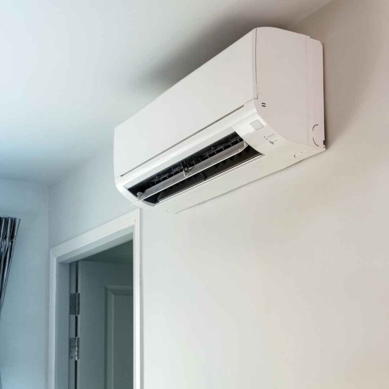 An air conditioner on a wall
