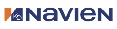 Logo of Navien with blue text and an orange and blue emblem featuring "KD.